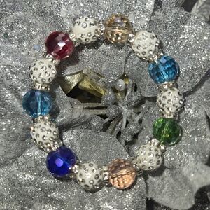 Fashion Jewelry I Multi-Colored I Fire Fly Pebble I Bracelet